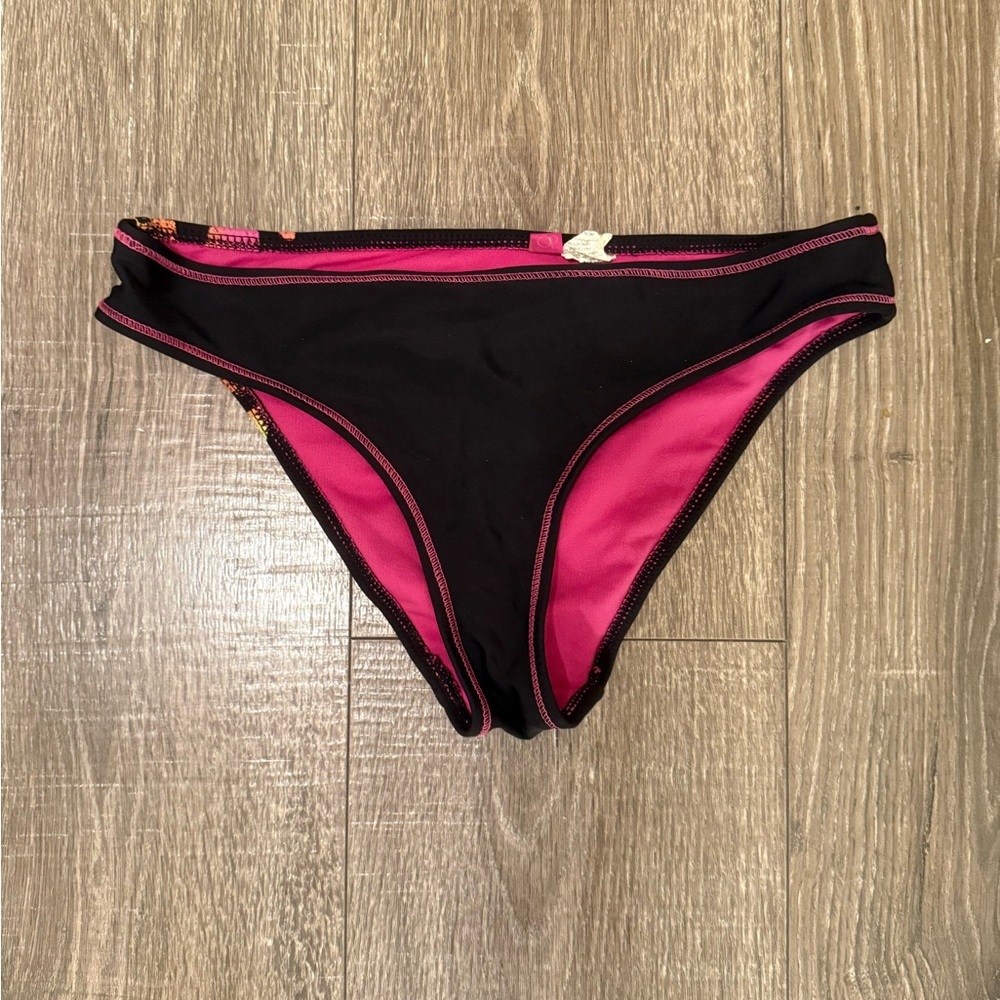 OP Black and Pink Women's Swim Bottom